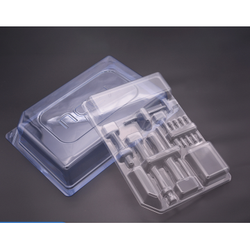 Blue Petg Catheter Plastic Box Medical anesthesia bag blister Manufactory